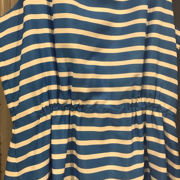 2/$40 J crew white and blue striped dress size 2 - Picture 6 of 9